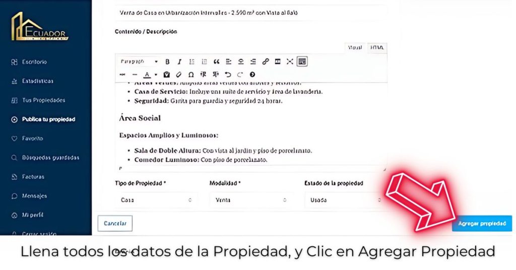 Anuncia Gratis tus Propiedades