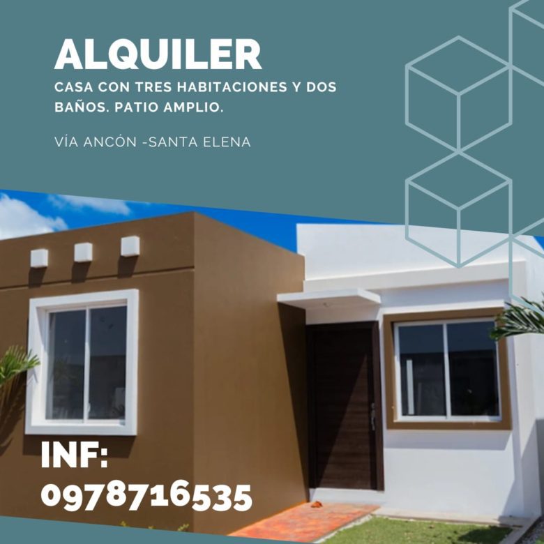 ALQUILO VILLA EN URB. SANTA CECLILIA, VÍA ANCÓN SANTA ELENA